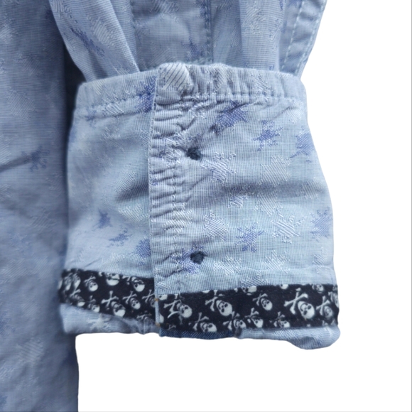 Robert Graham Collections Mens L Long Sleeve Flip Cuff Button Up Cotton Shirt - Picture 5 of 12